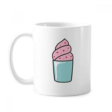 Imagem de Caneca de sorvete de cerâmica xícara de café rosa doce xícara de porcelana louça
