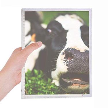 Imagem de Caderno Pcture Terrestrial Organism Animal Cow Caderno de folhas soltas Recarregável Diário Papelaria