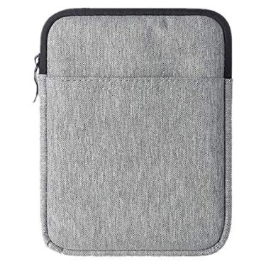 Imagem de ALMIGHTY Capa de nylon de 17 cm para o novo Kindle Oasis 10ª geração 2019/9ª geração 2017/E-Reader Kindle Oasis (cinza claro)