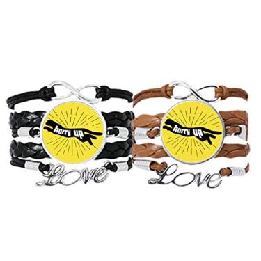 Imagem de DIYthinker Pulseira natural com contorno do Pantera Negra de animal pulseira de corda de couro conjunto duplo presente, Couro, Não se candidatar