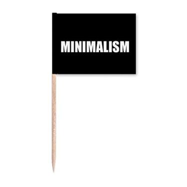 Imagem de Marcador de palito de dente minimalista, pensamento filosófico, ponteiro para decoração de festa