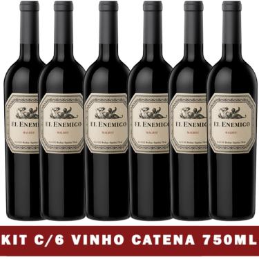 Imagem de Vinho Argentino Tinto El Enemigo Malbec Kit C/6 750ml