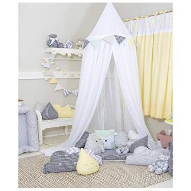 Imagem de Dossel Teto Infantil Voil Voal Branco Decoração Cortinado
