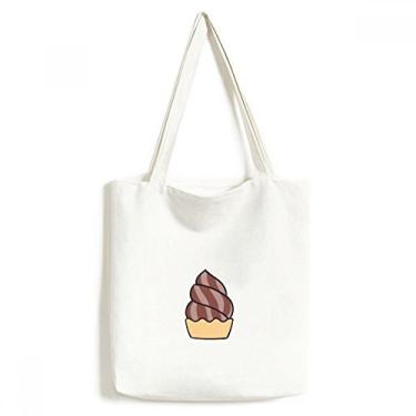 Imagem de Bolsa de lona com chocolate Aveia doce sorvete doce bolsa de compras bolsa casual