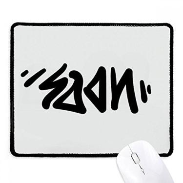 Imagem de Mousepad com citação divertida e escrita à mão, preto, borda costurada, antiderrapante, jogo