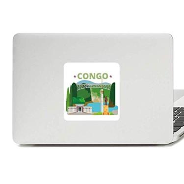 Imagem de Adesivo de vinil Paster para laptop da estátua da cidade, construção do Congo, decoração de policarbonato