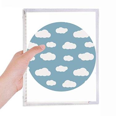 Imagem de Caderno branco Cloud Blue Sky Weather Notebook Folhas Soltas Diário Recarregável Diário Papelaria