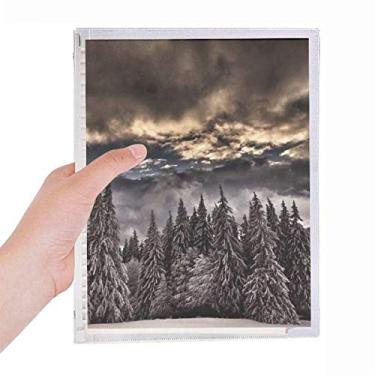 Imagem de Caderno de folhas soltas com céu de pinheiro branco e céu, agenda recarregável