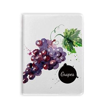Imagem de Diário de capa macia para caderno de aquarela saboroso com frutas uvas