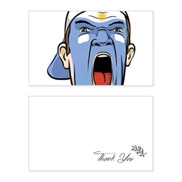 Imagem de Boné Argentina para maquiagem facial gritando cartão de agradecimento aniversário aniversário saudação casamento agradecimento