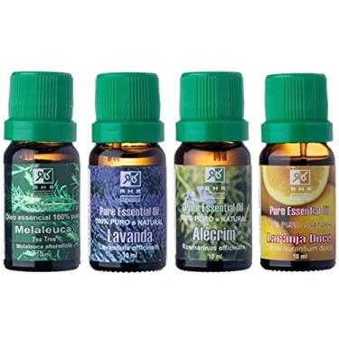 Imagem de Kit Óleos Essenciais Melaleuca, Lavanda, Alecrim E Laranja