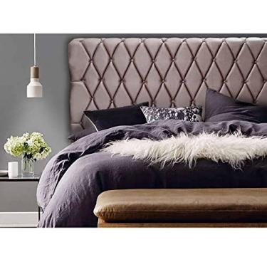 Imagem de Cabeceira Casal Estofada Nala Cia do Estofado Bege