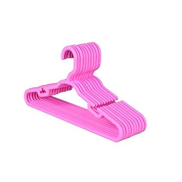 Imagem de Kit Conjunto Cabide Infantil Reforçado Rosa 8mm - 50 Unidades