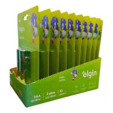 Imagem de Caixa De Pilhas Alcalina Elgin Energy Aa 10 Cartelas C/ 2 Un