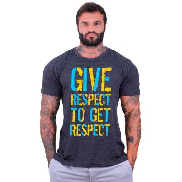 Imagem de Camiseta Tradicional Manga Curta MXD Conceito Give Respect To Get Respect Masculina-Masculino