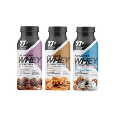 Imagem de Kit 3Uni Whey Protein 100% Pure Garrafa 40G - Choklers - Mix Nutri