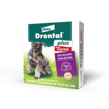 Imagem de Vermífugo Bayer Drontal Plus Sabor Carne para Cães de até 10kg - 2 Comprimidos