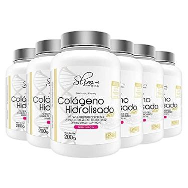 Imagem de Kit 6x Colagéno Hidrolisado Slim 200G Morango