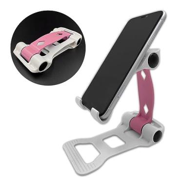 Imagem de Suporte Para Celular Mesa Tripé Portátil Ajustável Rosa Strong Tech