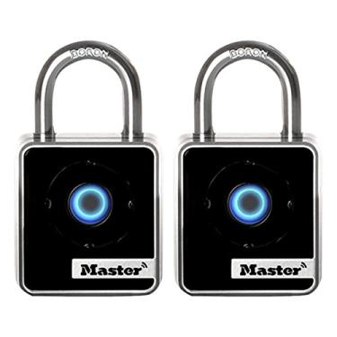 Imagem de Master Lock Cadeado, Bluetooth Lock, 3,28 cm de largura, 4400 (pacote com 2)