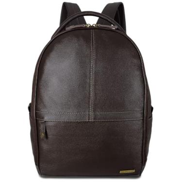 Imagem de Mochila Grande de Couro Bovino Com Suporte Para Notebook Cor:Marrom