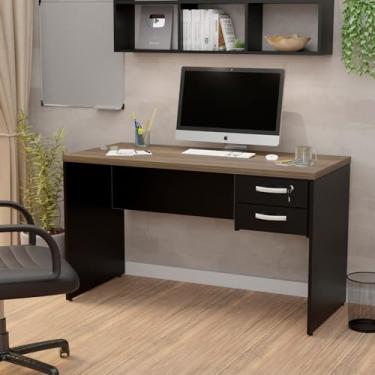 Imagem de Mesa De Escritório 1.20x60 Com Gaveteiro Tampo 30mm Netmobil (Nogal)