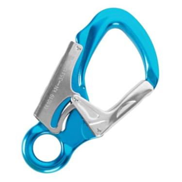 Imagem de Generic Mosquetão de travamento automático, gancho instantâneo de travamento duplo, gancho instantâneo de mola de liga de alumínio de força 35kN para escalada, azul