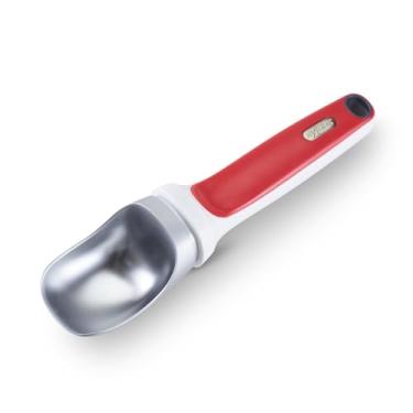 Imagem de Zyliss Colher média de sorvete – colher para gelato, gelo italiano e mais – perfeita para massa de biscoito e sorvete – Comida e utensílios de cozinha – Vem em vermelho, azul, verde, cinza