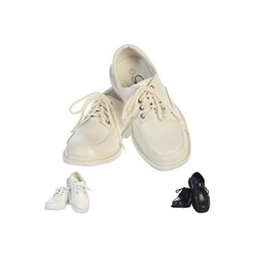 Imagem de Sapato social infantil masculino Lito – comunhão com cadarço – casamento, formatura, sapato fosco formal, Marfim, 1 Big Kid