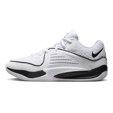 Imagem de Nike Tênis de basquete unissex KD16 (tamanho infantil e adulto) (branco/preto, sistema de tamanho de calçados dos EUA, adulto, masculino, numérico, médio, 41), 11 Women/9.5 Men