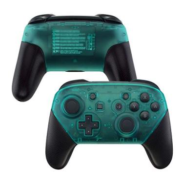 Imagem de eXtremeRate Esmeralda Verde Face e placa traseira para Nintendo Switch Pro Controller, capa de reposição para Nintendo Switch Pro - controle não incluído