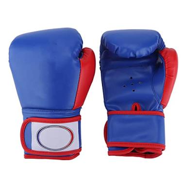 Imagem de MUNEFE Luvas de boxe, luvas de boxe para treinamento de luta em PU, almofadas respiráveis de proteção para as mãos para treinamento de luta para Taekwondo (azul)