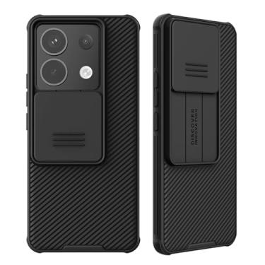 Imagem de Capa para Xiaomi redmi Note 13 Pro/Poco X6 5G, capa protetora fina com protetor de câmera, capa rígida de policarbonato TPU fino antiarranhões para Redmi Note 13 Pro 5G (Redmi Note13 Pro Preto)