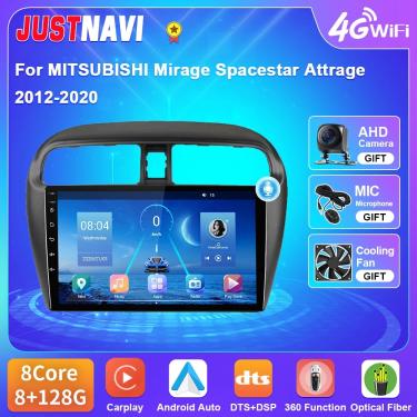 Imagem de JUSTNAVI-rádio de carro com navegação GPS  androide 10 Carplay  4G WiFi  DSP  sem leitor de DVD para