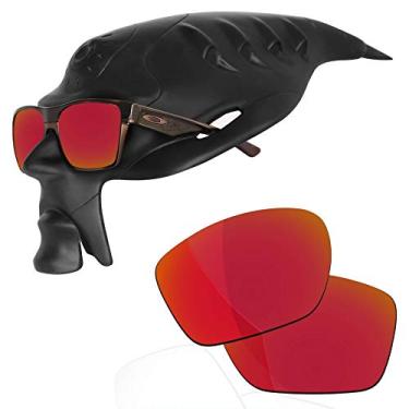Imagem de RockShell Lentes polarizadas de substituição para óculos de sol Oakley TwoFace XL OO9350 - Vermelho vulcânico
