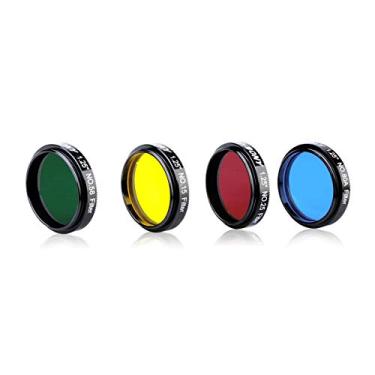 Imagem de SVBONY SV127 Conjunto de filtro de ocular de filtro de telescópio de 1,25 polegadas para ocular de telescópio com estojo de armazenamento para detalhes planetários Acessório ideal