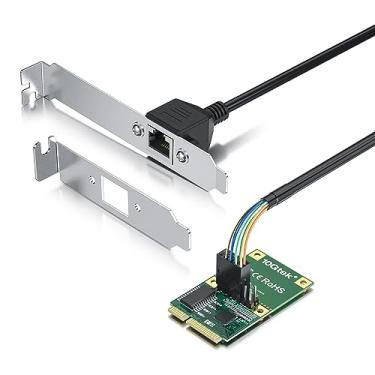 Imagem de Placa de rede H!Fiber Mini PCIe 2.5G Ethernet, controlador Realtek RTL8125, porta RJ45 única de 10/100/1000/2500 Mbps, placa de rede RJ45 de 2,5 Gigabit com cabo de 0,3 m (0,98 pés), interface Mini