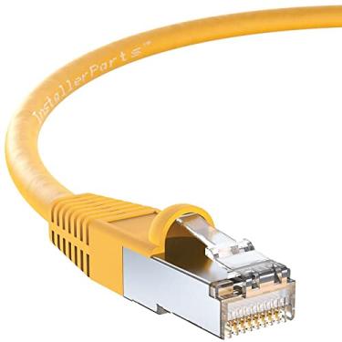Imagem de InstallerParts (Pacote com 10 cabos Ethernet CAT6 blindado (SSTP/SFTP) inicializado 0,5 FT - Amarelo - Série Profissional - Cabo de rede de 10 Gigabit/seg/Internet de alta velocidade, 550 MHZ