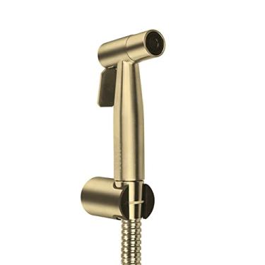 Imagem de Pulverizador de bidê para kit de pulverizador de vaso sanitário aço inoxidável pano de banheiro torneira de fralda luminária escovada (ouro escovado)