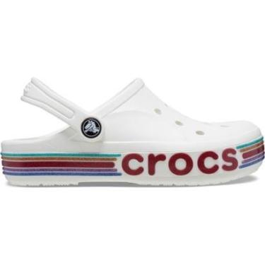 Imagem de Sandália crocs classic rainbow glitter clog t white-Masculino