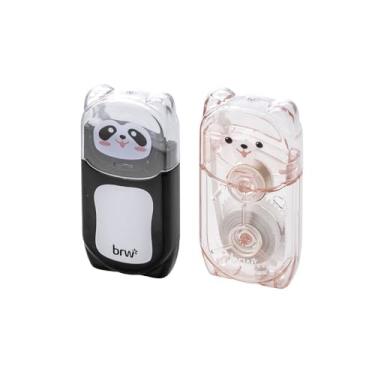 Imagem de Corretivo em Fita Zoo BRW Kit 2 Unidades Panda Urso