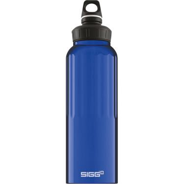Imagem de Sigg Garrafa de água esportiva de alumínio - WMB Traveller Blue - com adaptador WMB - à prova de vazamento - leve - livre de BPA - 1,5 l