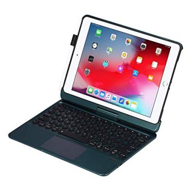 Imagem de INI Capa com teclado para iPad 10.2 2021 9th 2020 8th 2019 7th, iPad Air 10.5 2019, iPad Pro 10.5 2017 - Retroiluminado - Rotativo 360 - Sem fio - iPad 9ª geração touchpad clicável - iPad Air 3 -