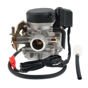 Imagem de Wilebo Carburador de furo grande de 20 mm para GY6 49cc 50cc 60cc 80cc 100cc scooter ciclomotor ATV Go Kart Quads 139QMB 139QMA motores (PD20J)