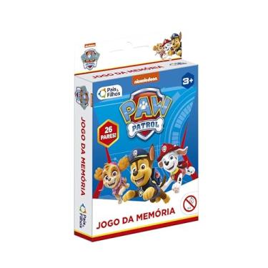 Imagem de Pais & Filhos | Jogo da Memória Patrulha Canina com 52 Cartas | Brinquedo Educativo +3 Anos | Desenvolve Memória e Concentração