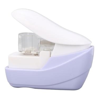Imagem de Máquina de Encadernação de Papel Com Grampeador Sem Grampeador Com Capacidade de Encadernação de 4 Páginas, Prensa Manual Roxa Com Design Ergonômico para Escola de Home Office,