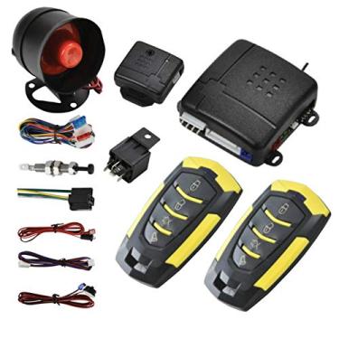 Imagem de Kit central central central de carro MASO com trava de segurança de carro e sensor de choque + caixa Contorl + 2 controles remotos de substituição para fechadura de porta central do carro