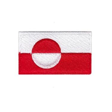 Imagem de Ruoming 1 PÇ Patch de bandeira da Groenlândia bordado a ferro ou costurado, tático, militar, nacional da Groenlândia