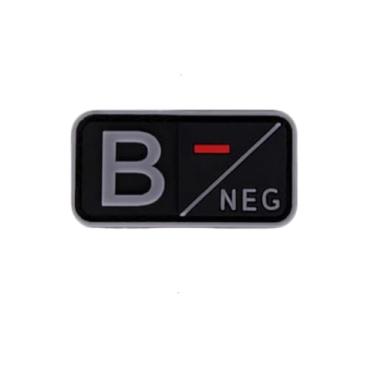 Imagem de Ysmzzmsy 1 Patch de moral de PVC tipo sanguíneo – Patch de moral divertido, tático, militar, muito adequado para seu equipamento militar tático, mochila, chapéu, colete (5 x 2,5 cm (sangue tipo B- 3)