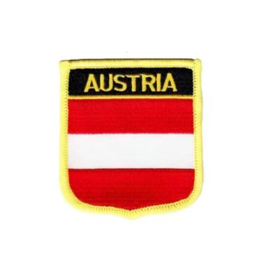 Imagem de Ruoming 1 peça de adesivos de bandeira da Áustria bordados a ferro ou costurados tático militar nacional da Áustria (Áustria)